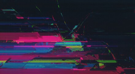 Dynamic glitch art creation digital studio abstract visuals cyber environment modern concept