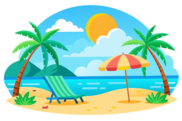 Obraz premium tropical beach background
