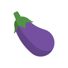 Eggplant icon in detailed color style for grocery, eco food, and wellness projects.