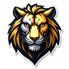 Obraz premium Modern Abstract Leo Head Sticker