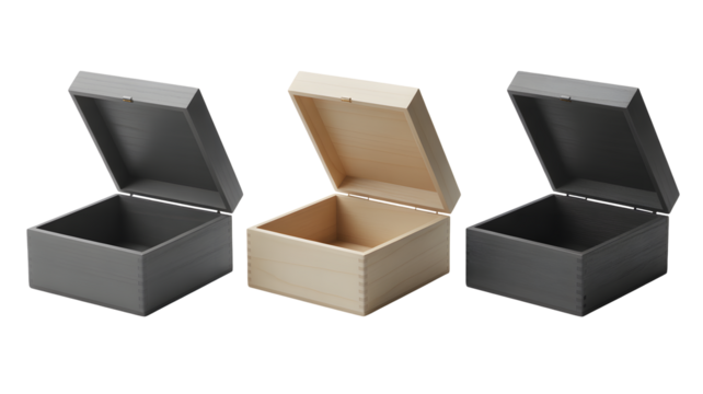 Wooden keepsake boxes ready for branding, gifts, and home decoration projects