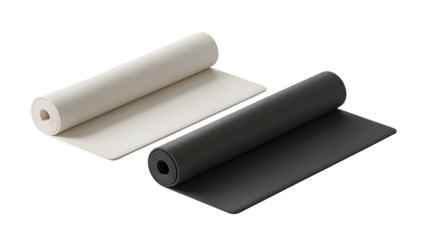 Modern yoga mats for studio fitness and exercise routines at home or gym