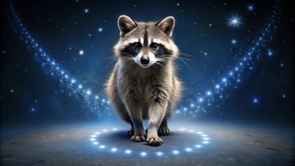 A Nocturnal Creature Illuminated by Celestial Dust, Mystical and Majestic in a Starry Night Setting