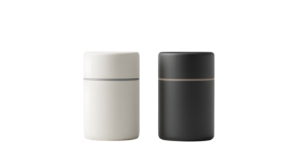 Elegant set of minimalist salt and pepper shakers for modern kitchen decor