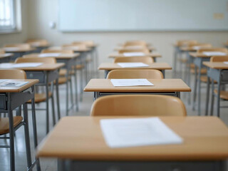 학교 교실 시험