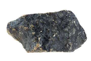 The stone is grey isolated on a white background