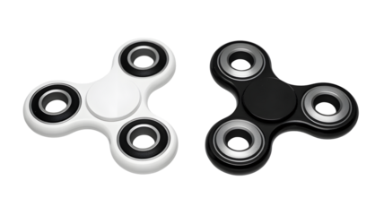 Classic black and white fidget spinners relieve stress and anxiety with style