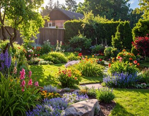 Lush Landscaped Yard 