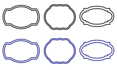 Mediterranean vintage  frame ornate border icon. Vector illustration. isolated on white background. EPS 10