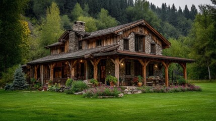 A rich deep red background with stylized holly berries and pine cones, fine snowflakes,