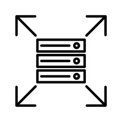 Storage Expansion Data Disk Hard disk HDD SSD Memory Cloud Link Computer Icon Logo Floppy Line Art