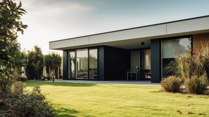 A beautifully wrapped gift box with a ribbon sits on a gradient peach and pink background,