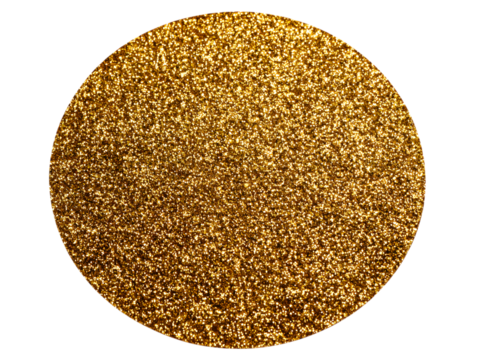 Microscopic view of golden grains on a dark background