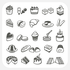 Cakes and dessert set, EPS10, Don't use transparency.