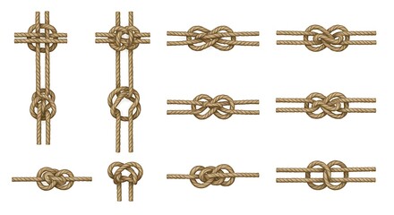 Rope knots collection
