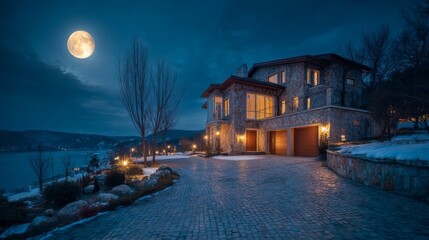 A mystical green-themed scene with hanging lanterns and flying bats in a dark foggy atmosphere,