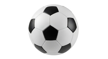 Fototapeta premium Classic black and white soccer ball on a black background