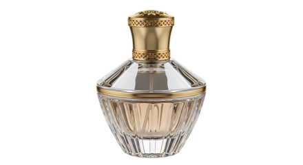 Elegant Gold and Glass Perfume Bottle fragrance scent