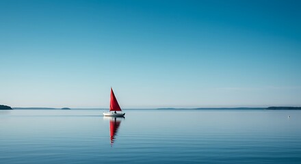 Sailboat on calm water