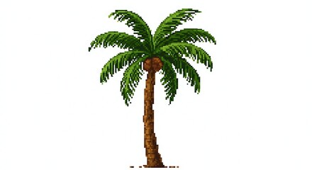 Pixelated palm tree illustration