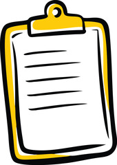 clipboard with blank sheet  isolated on white back.eps