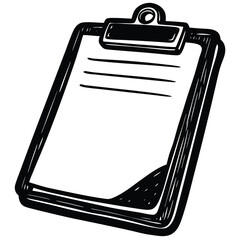 clipboard with blank sheet  isolated on white back (1).eps