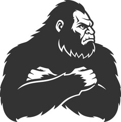 Animal vector bigfoot silhouette black illustration