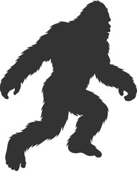 Animal vector bigfoot silhouette black illustration