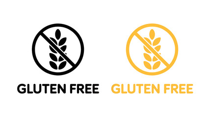 Modern gluten free symbol promoting healthy eating and dietary restrictions