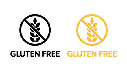 Modern gluten free symbol promoting healthy eating and dietary restrictions