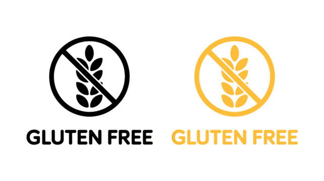 Modern gluten free symbol promoting healthy eating and dietary restrictions