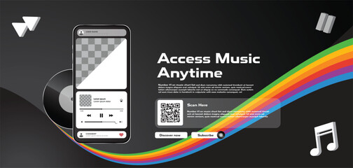 Landing page music app template