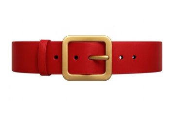 Santa claus red belt with gold buckle accessory