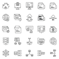 Technology Devices , Thin Line and Pixel Perfect Icons