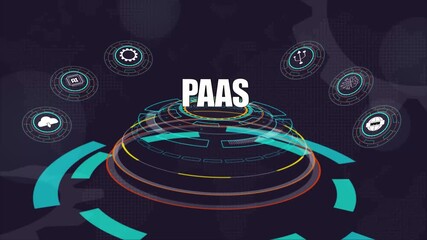 Paas technology background, cloud service platform, advanced digital application, scalable system design - Powered by Adobe