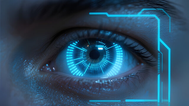 Biometric eye scan security concept