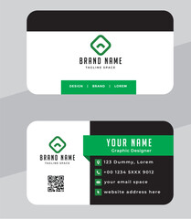 Modern creative business card and name card horizontal simple clean template vector design