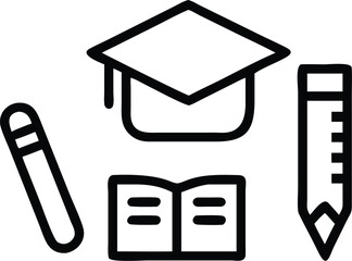 Legal fees and billing outline icons set – hourly rate clock, lawyer retainer agreement contract, attorney billing invoice receipt, hand receiving cash payment, line art vector