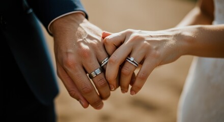 Wedding ceremony rings exchange outdoor venue romantic atmosphere love and commitment