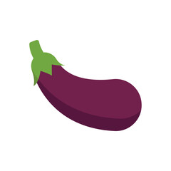 Eggplant icon in detailed color style for grocery, eco food, and wellness projects.