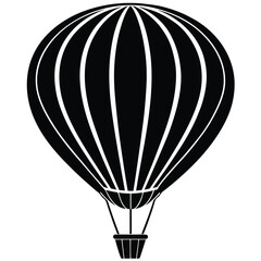 Obraz premium hot air balloon silhouette on white background.eps