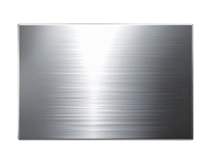Brushed Metal Rectangle for Industrial and Design Use, isolated on transparent background PNG