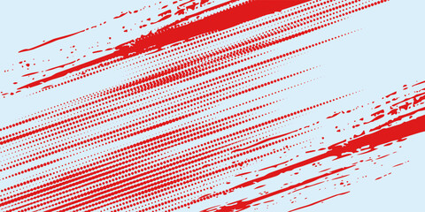 Obraz premium Abstract rough white red blue brush grunge texture. Simple grunge pattern. Brush red grunge modern sport. Vector illustration.