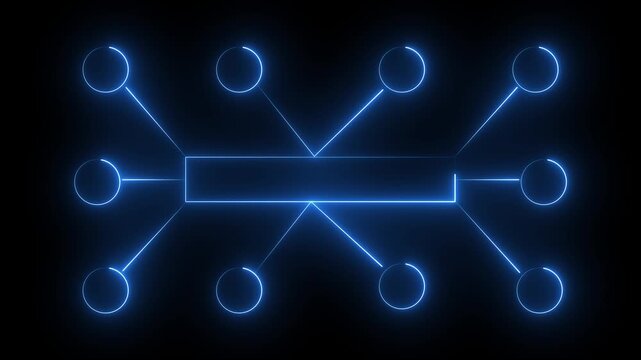 Ai tools or neon box icon. Multi function for Agentic AI technology motion background. Multi agent AI systems, Automate daily Tasks Smart AI solutions improve efficiency, Automate repetitive work. 4k 