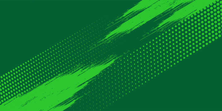 Abstract dots halftone smoth green color pattern background. Simple grunge brush green design.