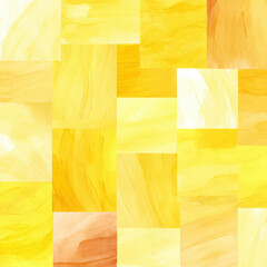 Seamless Pattern of Sunny Yellow Pastel Squares for Background Design