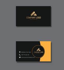 Modern creative business card and name card horizontal simple clean template vector design