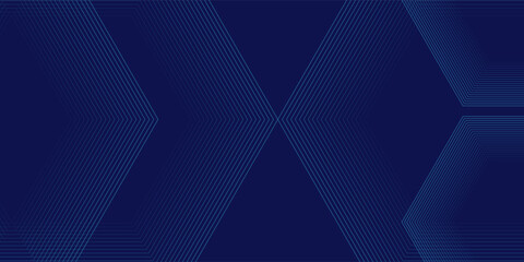 Obraz premium Hexagonal blue light in dark blue abstract. Diagonal hexagon stripes modern design. Technology futruristic concept.