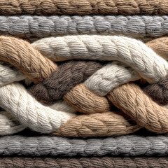 Seamless Symmetrical Cable Knit Texture in Warm Natural Tones