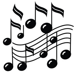 musical notes vector illustration on white backgro (1).eps